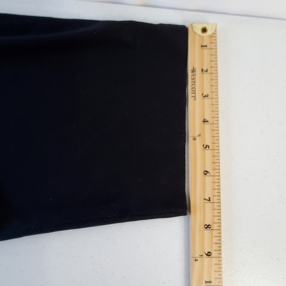 Exclusively Misook Knit Ankle Pant Size L Hi-Rise Black Stretch Casual Pull-on - Picture 9 of 16